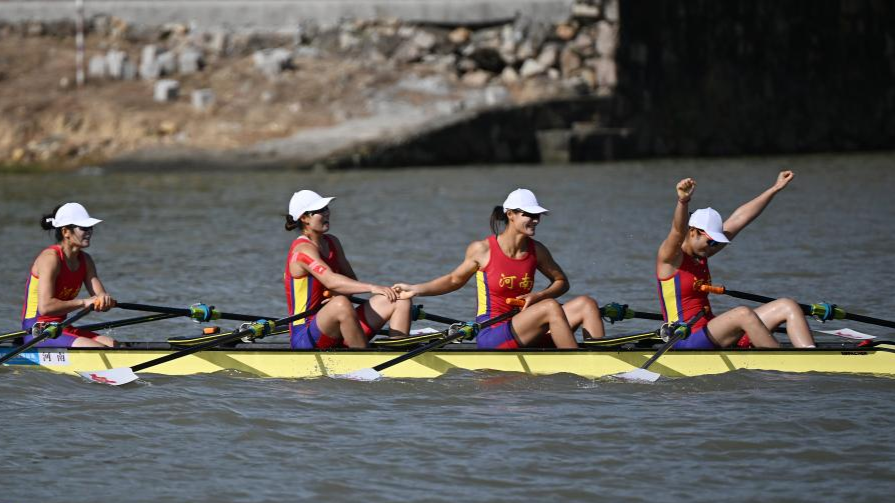 全运会赛艇女子四人双桨决赛赛况