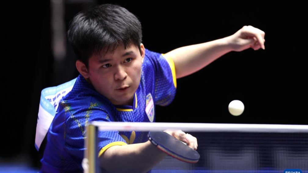 全运会乒乓球男单四分之一决赛：林诗栋晋级四强