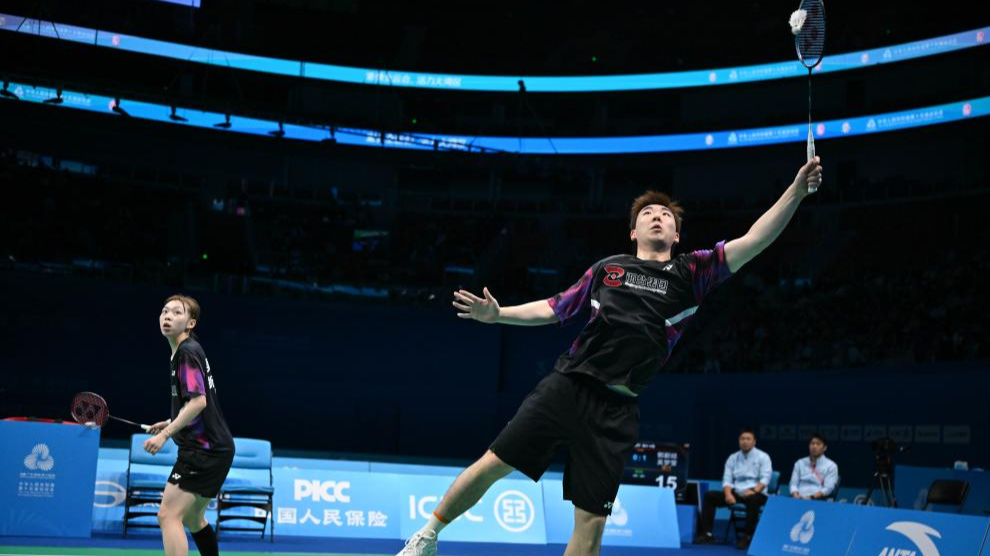 全运会羽毛球——浙江队郭新娃/吴梦莹获混双季军