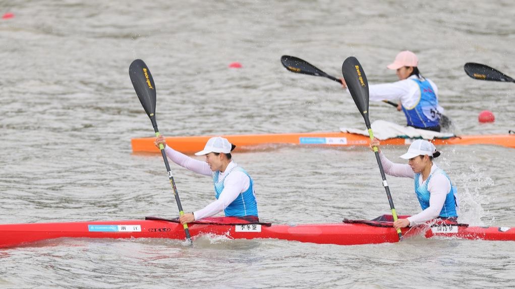 全运会皮划艇静水女子500米双人皮艇决赛赛况