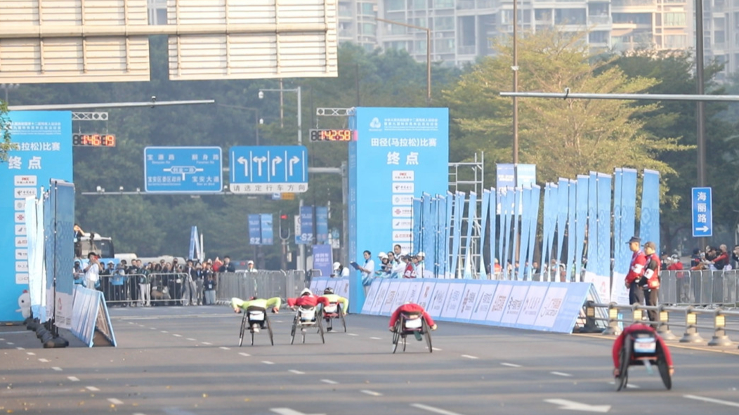 残特奥会马拉松在深圳开赛，广东选手黄增丽破全国纪录夺金
